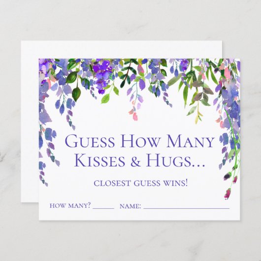 どれだけのキスとハグ紫色の藤を推測 (正面/裏面)