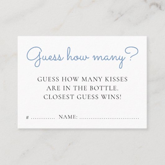 どれだけのブルードーナツベビー散布ゲームを推測 名刺 (正面)