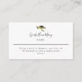 どれだけの水色のウミガメの赤ちゃんシャワーを推測 エンクロージャーカード (正面)