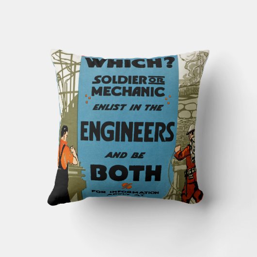 どれ?兵士または整備士 クッション (裏面)