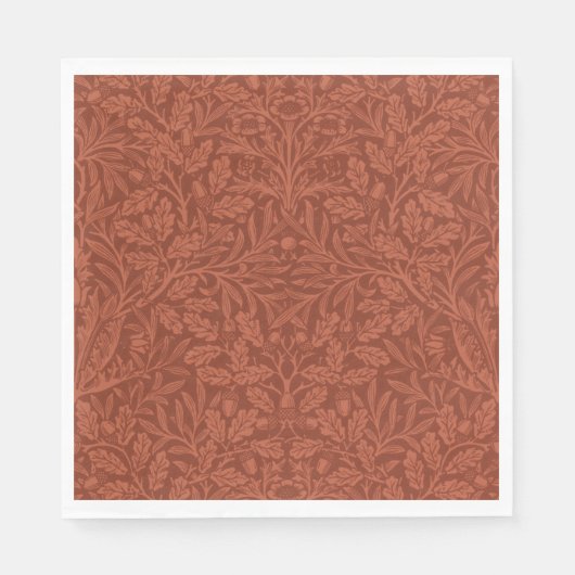 どんぐりとオーク葉の（ウィリアム・モリス著） スタンダードランチョンナプキン (正面)