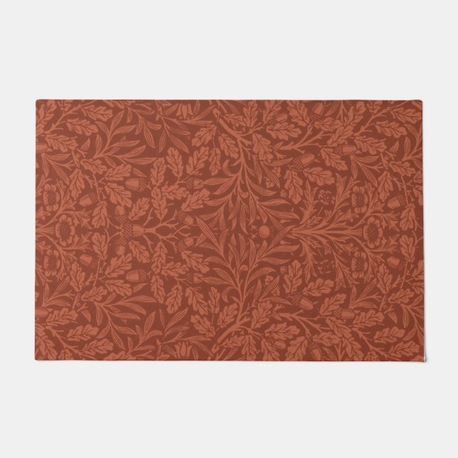 どんぐりとオーク葉の（ウィリアム・モリス著） ドアマット (正面)