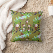 どんぐりとオーク葉の。 クッション (ブランケット)