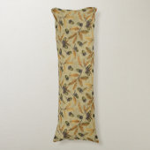 どんぐりとオーク離れのベージュ色 ボディピロー (正面縦)