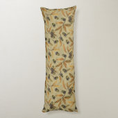 どんぐりとオーク離れのベージュ色 ボディピロー (裏面 (縦))