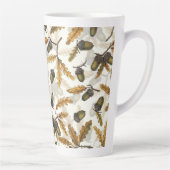 どんぐりとオーク離れの白い上に カフェラテマグ (右)