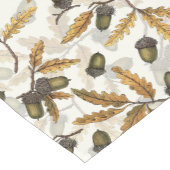 どんぐりとオーク離れの白い上に ショートテーブルランナー (コーナー)