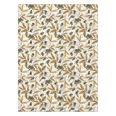 どんぐりとオーク離れの白い上に テーブルクロス (正面)