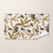 どんぐりとオーク離れの白い上に バスタオルセット (ハンドタオル)