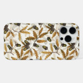 どんぐりとオーク離れの白い上に iPhoneケース (裏面横)