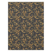 どんぐりとオーク離れ材の黒 テーブルクロス (正面)