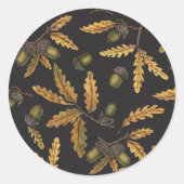 どんぐりとオーク離れ材の黒 ラウンドシール (正面)