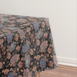 どんぐりとオーク離れ材ブルーブラウンブラック晩秋 テーブルクロス