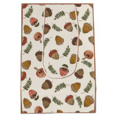 どんぐりとキノコの秋 ミディアムペーパーバッグ (裏面)