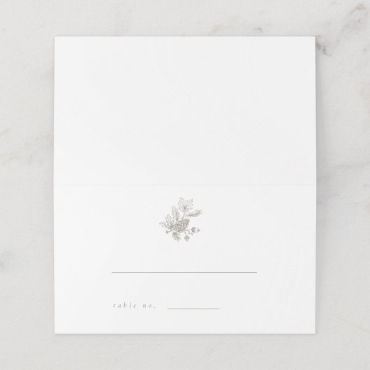 どんぐりとパインコーン秋の結婚式エスコートカード プレイスカード (外部開封)