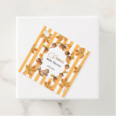 どんぐりとリスの秋プレイドベイビーシャワー フェイバータグ (インサイチュ)