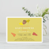 どんぐりと紅葉のベビーシャワー招待状 招待状 (スタンド正面)