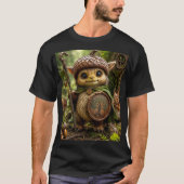 どんぐりの守護者 かわいい森のモンスター Tシャツ (正面)