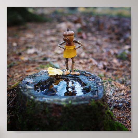 どんぐりの小妖精や小人が強くなる ポスター (正面)