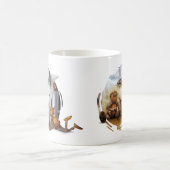 どんぐりの小妖精や小人と猫の友達とマグカップ コーヒーマグカップ (中央)