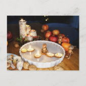 どんぐりの小妖精や小人はクリスマスの伝統を守る ポストカード (正面)