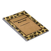 どんぐりの木版画を使った素朴な感謝祭のレシピ ノートブック (右側)