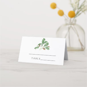 どんぐりの枝 - 秋の結婚式プレイスカード プレイスカード