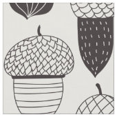 どんぐりの秋模様 ファブリック (クローズアップ)