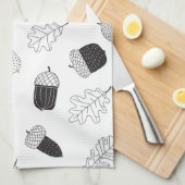 どんぐりや葉り キッチンタオル (四つ折り)