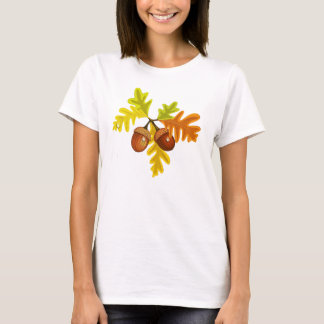 どんぐりや葉り Tシャツ