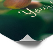 どんぐりを持つオークの枝 ポスター (角)