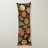 どんぐり模様の収穫日秋の装飾 ボディピロー (裏面 (縦))