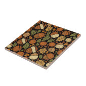 どんぐり模様の収穫日陶磁器タイル タイル (側面)