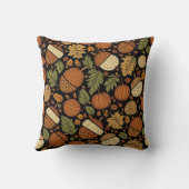 どんぐり模様 ハーベストデー オータムデコレーション クッション (裏面)