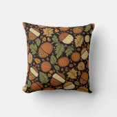 どんぐり模様 ハーベストデー オータムデコレーション クッション (正面)