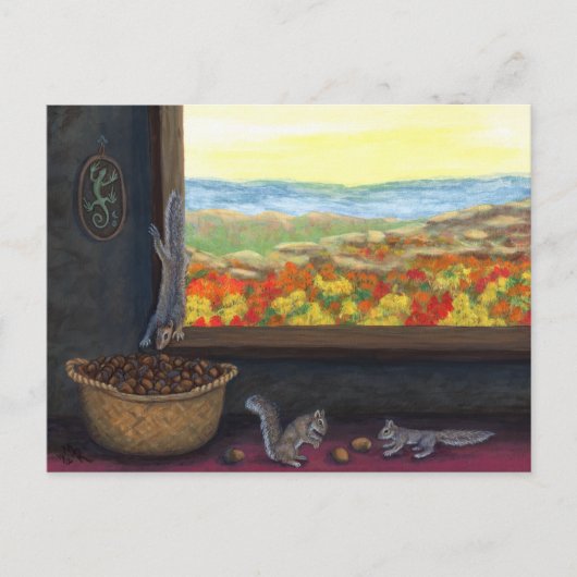 どんぐり泥棒のポストカード ポストカード (正面)