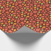 どんぐり、紅葉、森林壁紙 ラッピングペーパー (角)