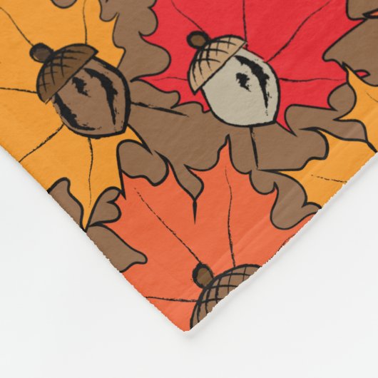 どんこ葉とV フリースブランケット (角)