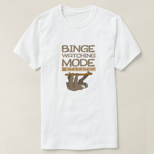 どんちゃん騒ぎの監視モードは怠惰の引用文の漫画を活動化させました Tシャツ