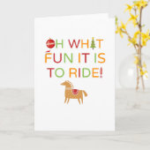 どんなおもしろいそれが馬の騎手に乗るためにであるかOh カード (黄色い花)