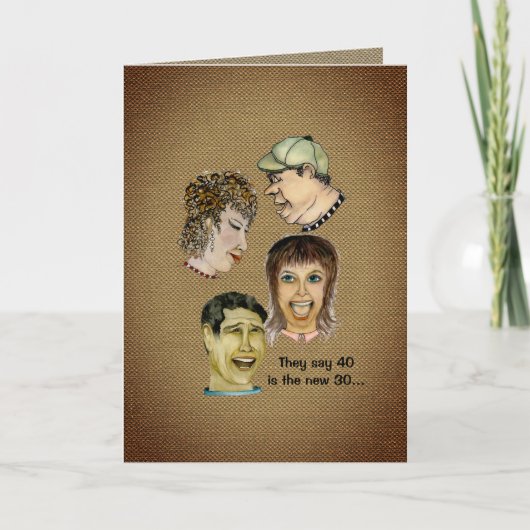 どんなおもしろい年齢でも幸せな誕生日 カード (正面)