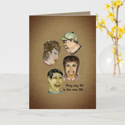 どんなおもしろい年齢でも幸せな誕生日 カード (黄色い花)