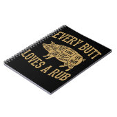 どんなお尻も良い擦りを愛する 面白い豚のポークバーベキュー ノートブック (左側)