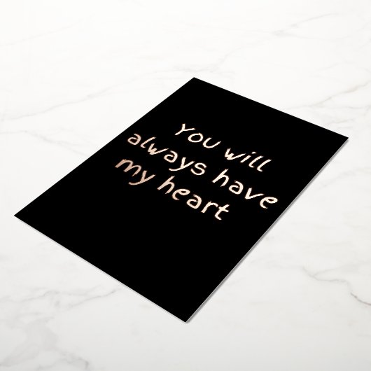 どんなことがあっても私の心はあなたのものよ 箔シーズンカード (回転した状態)