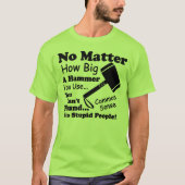 どんなに大きなハンマーを使っても Tシャツ (正面)