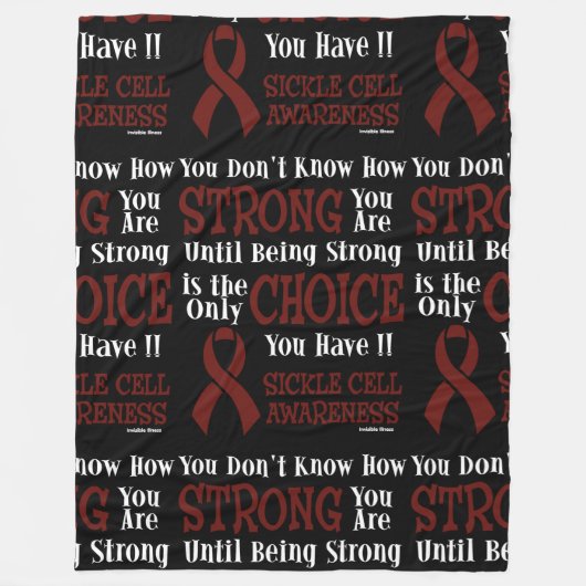 どんなに強いか分からない…鎌状細胞フリースBla フリースブランケット (正面)