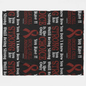 どんなに強いか分からない…鎌状細胞フリースBla フリースブランケット (正面(横))