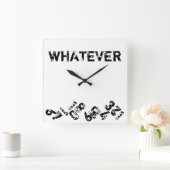 どんなに落ち込む数字でもウォールクロック スクエア壁時計 (ホーム)