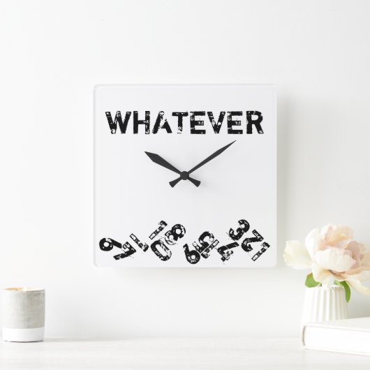 どんなに落ち込む数字でもウォールクロック スクエア壁時計 (ホーム)