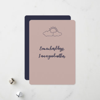 どんなに辛い日でも、私は良い母親であるという affirmation シーズンカード